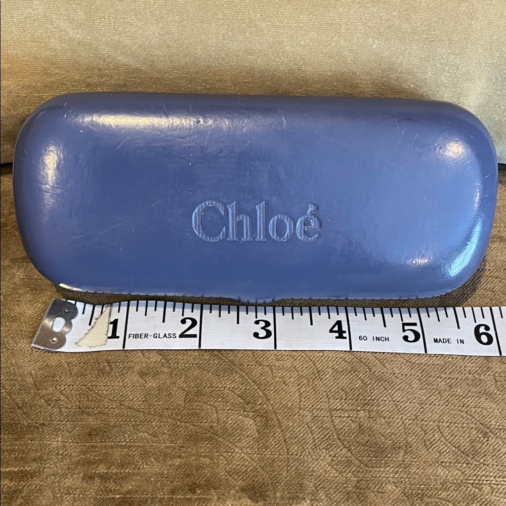 CHLOE eyeglass case in slate blue color. O/S